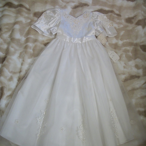 Bridal Originals Flower Girl Gown White Size 4 NWT - Picture 1 of 8